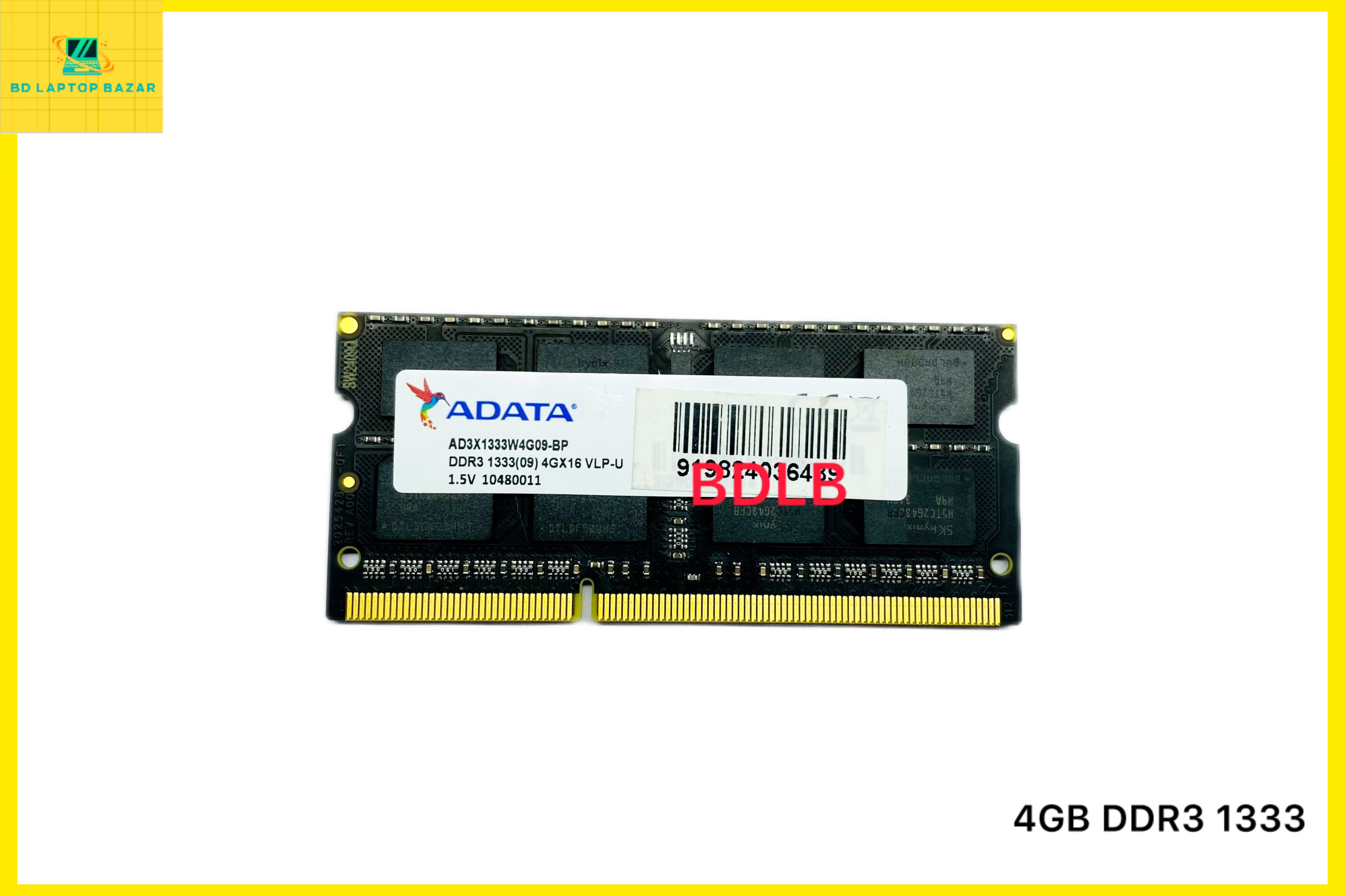 Adata 4GB DDR3 1333MHz Laptop RAM 1.5V