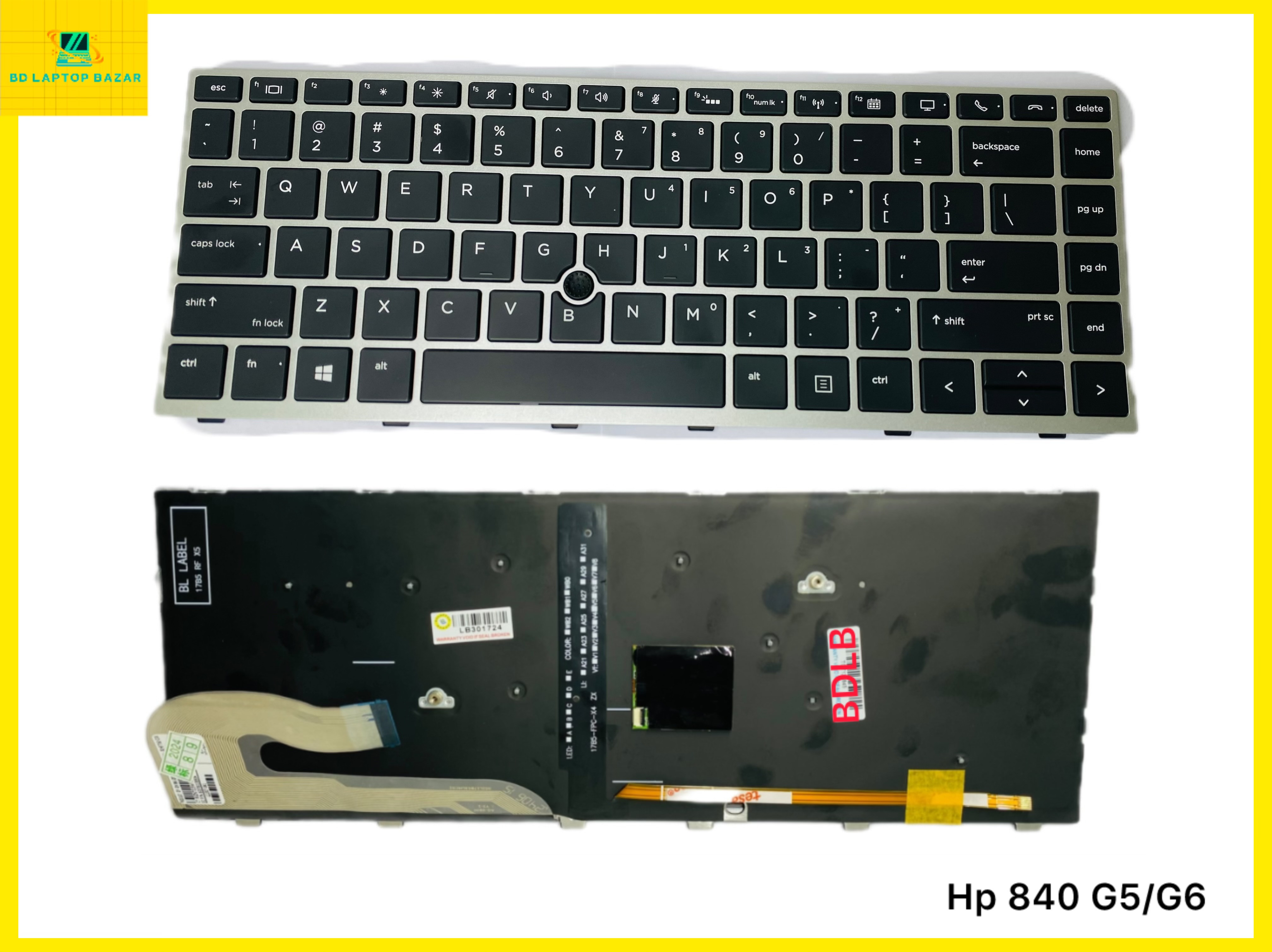 HP EliteBook 840 G6 laptop keyboard HP EliteBook 840 G5 / 846 G5 Laptop Keyboard