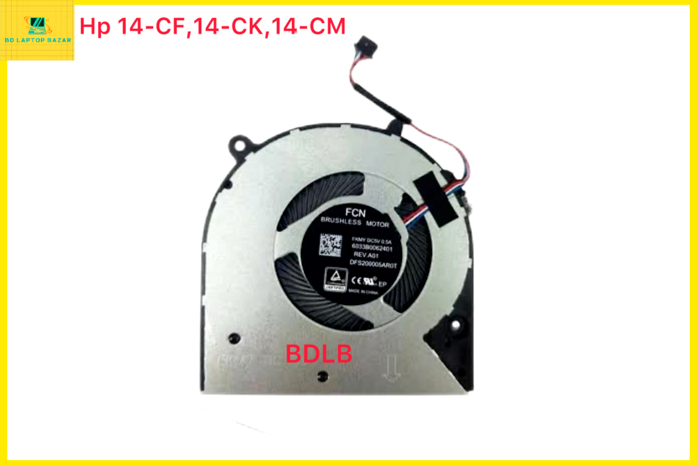 HP 14-CK 14-CF 14-cm 14S-DP 14S-DK 240 246 G7 240 G7 246 G7 Series Laptop Cooling Fan