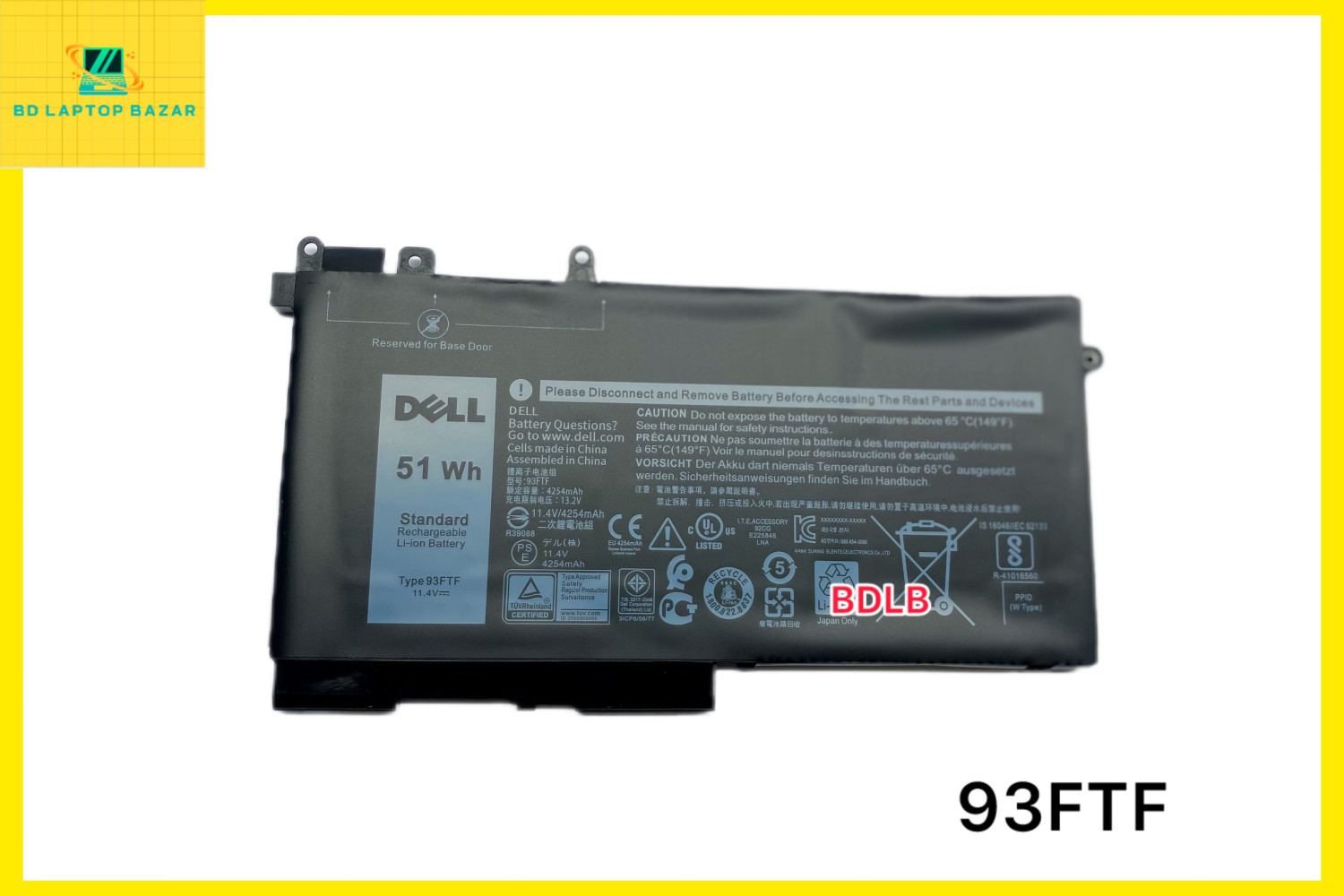 Dell latitude E5590 (93FTF) Notebook Battery